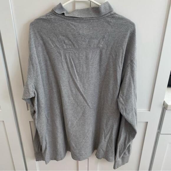 𝅺TIMBERLAND Long Sleeve Polo Shirt Gray Reg Fit Size XXL/TTG - Picture 3 of 4